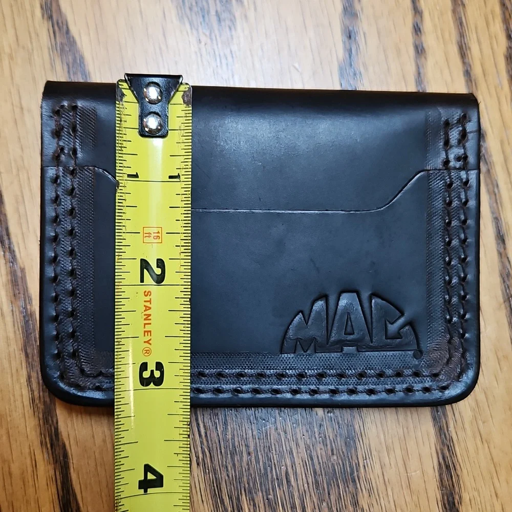 Redback Leather Card Holder | Wallet Mens Dark Brown Holds 6 Cards